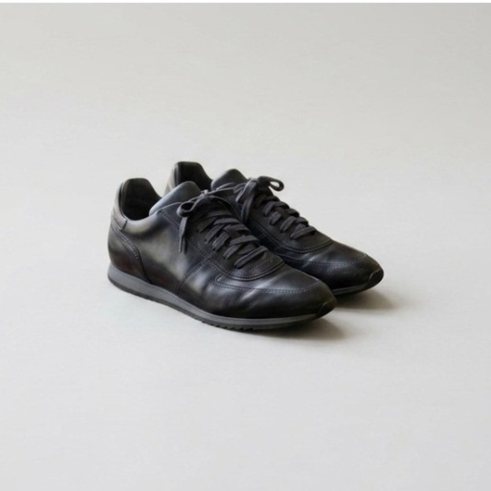 To Boot New York Adam Derrick Men 9 Black Leather Sneakers Italy